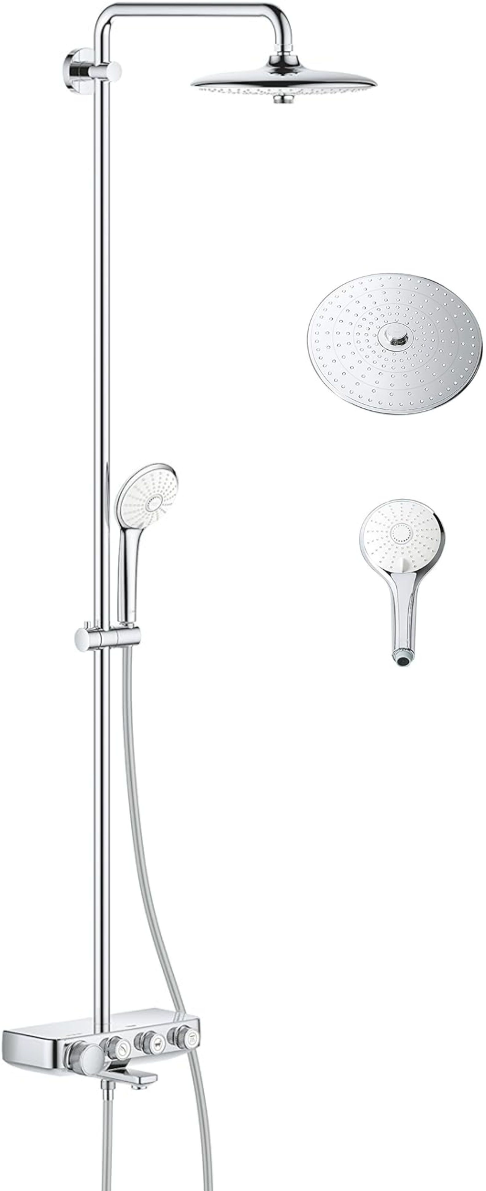 Darmowa Dostawa - Zestaw prysznicowy ścienny termostatyczny z deszczownicą starlight chrome Grohe Euphoria 26510000