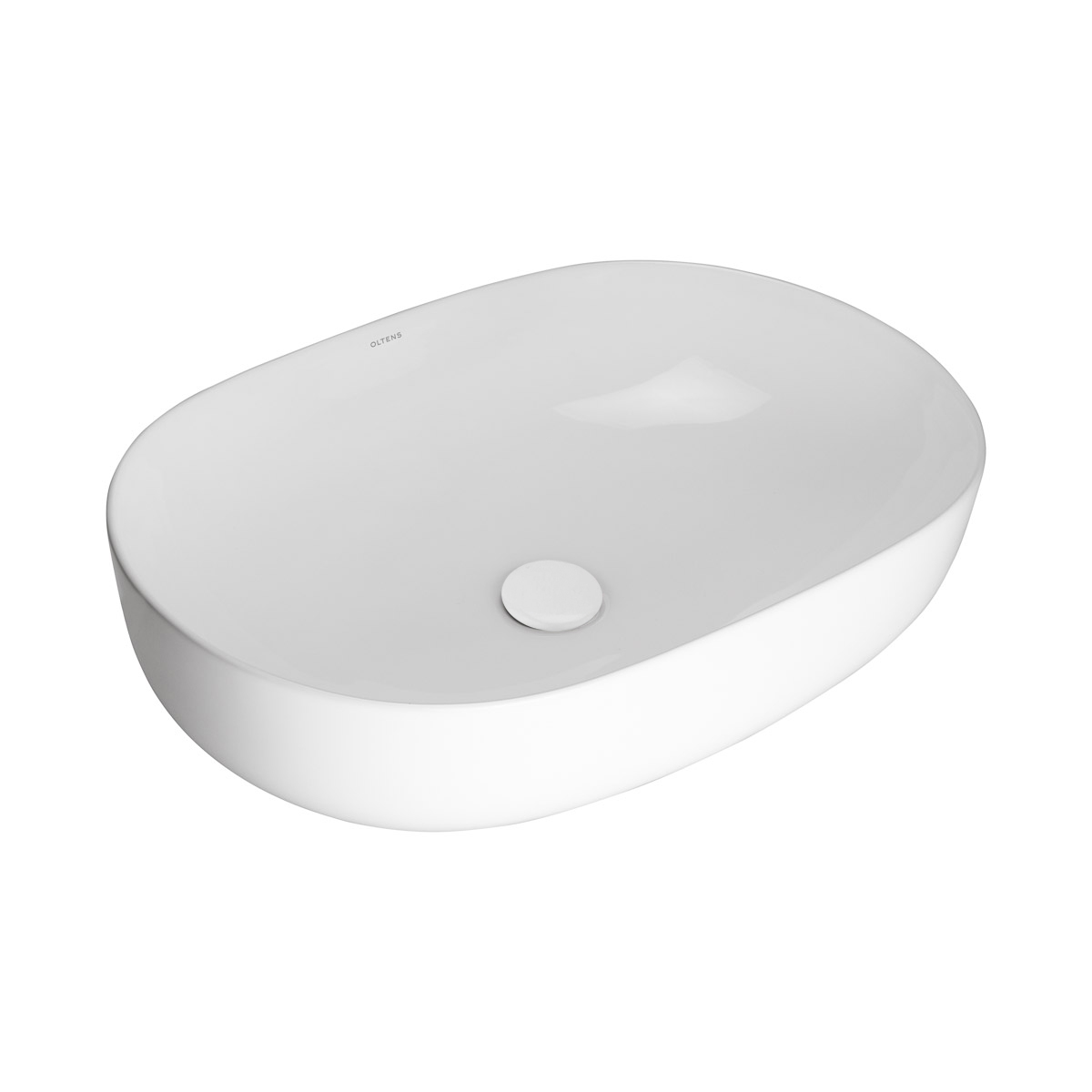 Darmowa Dostawa - Umywalka 60.5x41.5 cm owalna nablatowa biała Oltens Hamnes 40820000