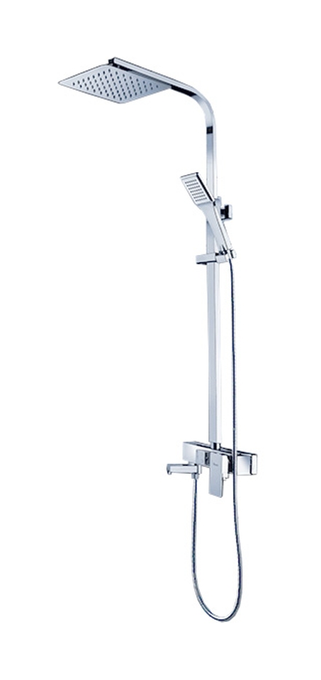 Darmowa Dostawa - Zestaw wannowo-prysznicowy ścienny z deszczownicą chrom Rea Navarro REAP0802