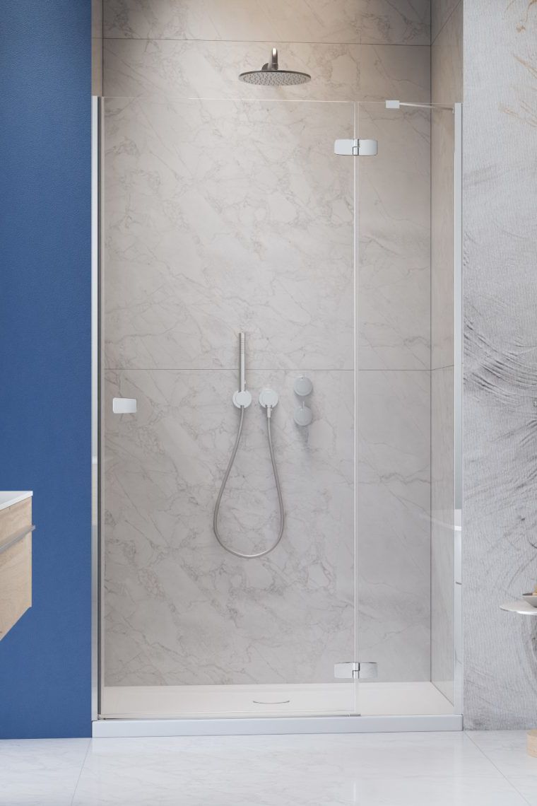 Darmowa Dostawa - Drzwi prysznicowe 100 cm uchylne chrom połysk/szkło przezroczyste Radaway Fuenta Chrome DWJ 13840140101R