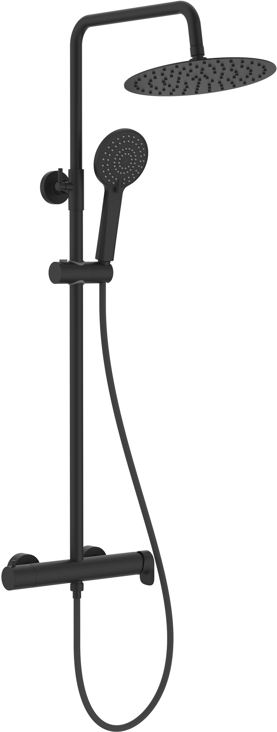 Darmowa Dostawa - Zestaw prysznicowy ścienny z deszczownicą czarny Roca Vega Plus A5A9A6ENB0