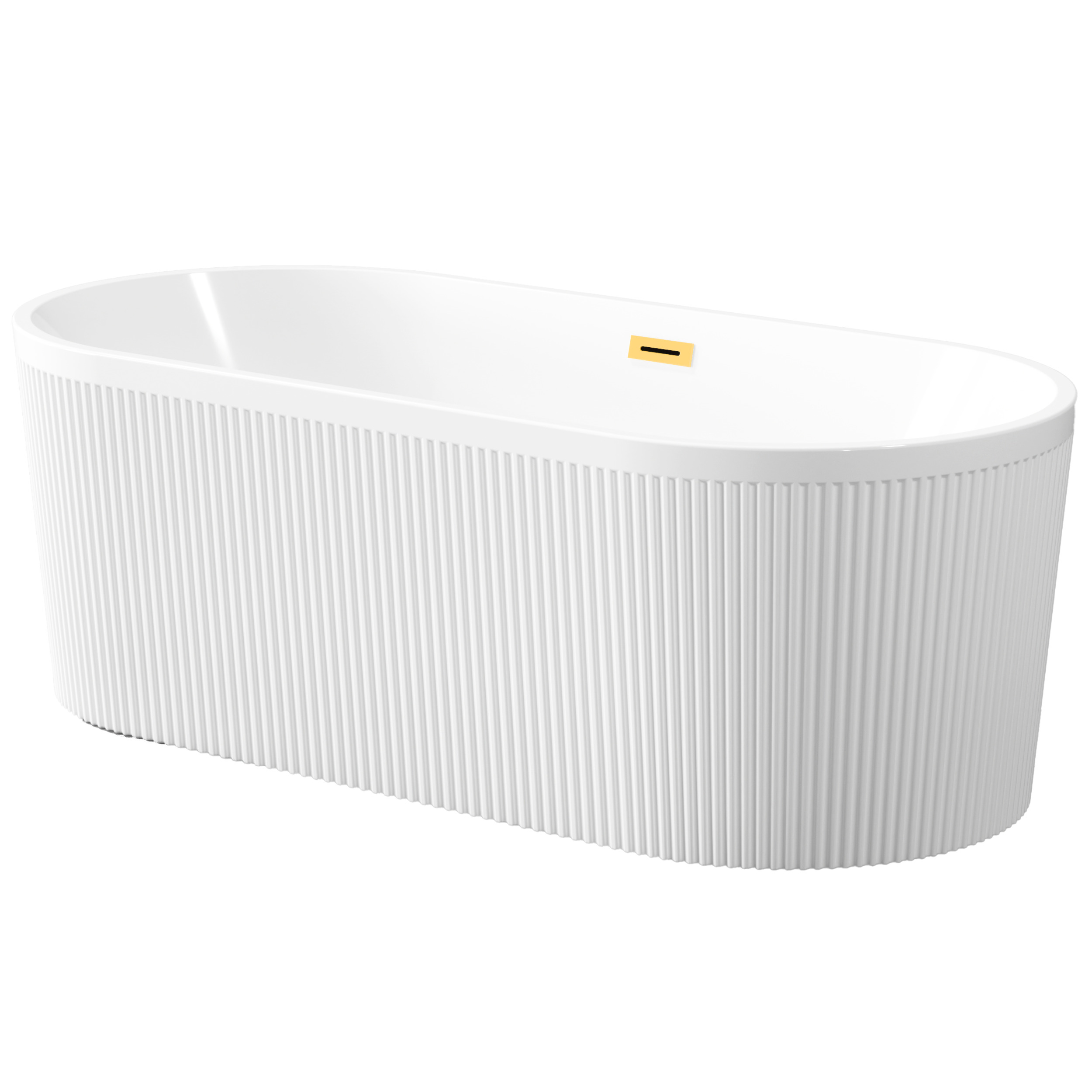 Darmowa Dostawa - Wanna wolnostojąca 170x80 cm owalna biała Invena Glamour AN01190