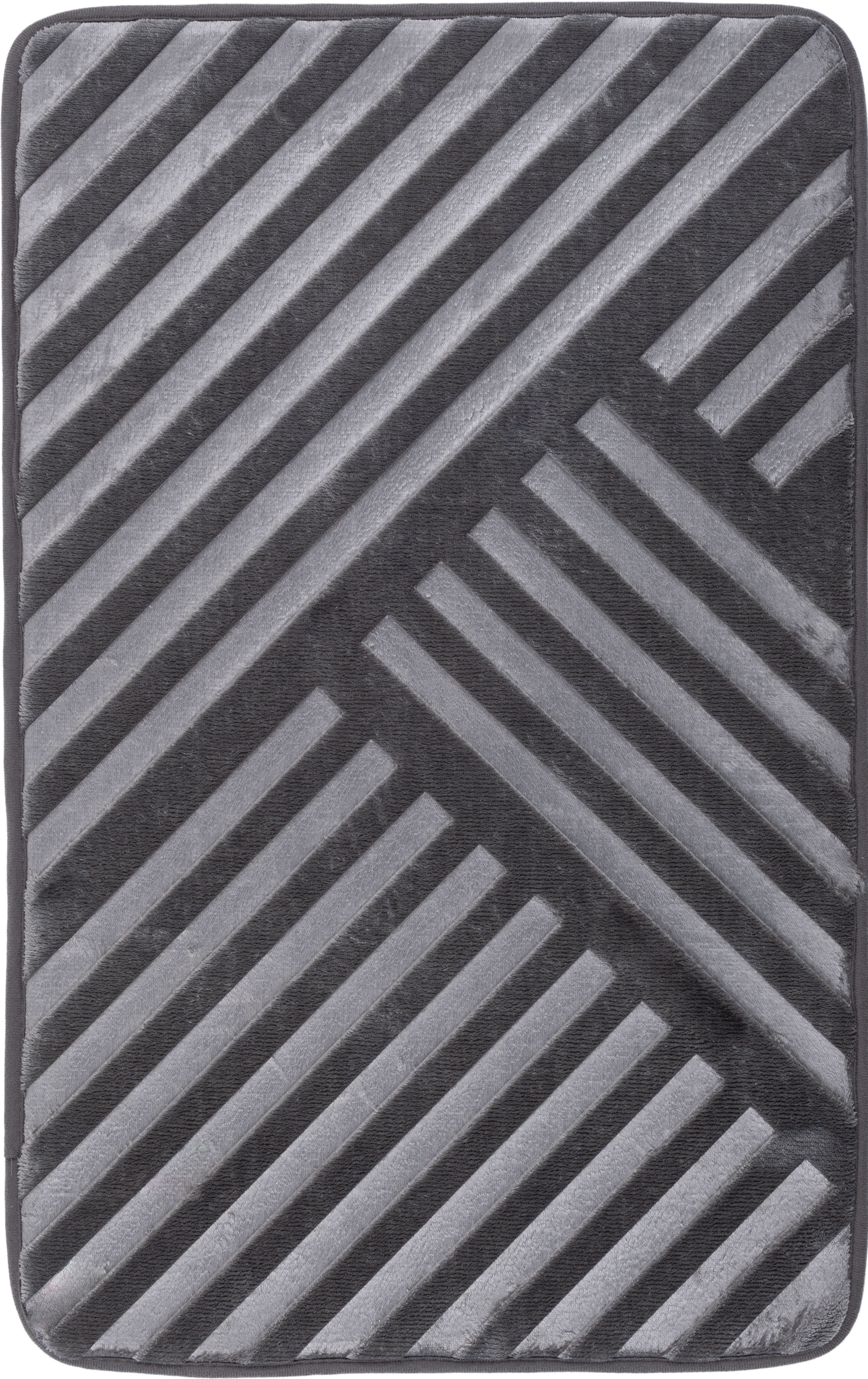 Darmowa Dostawa - Dywanik łazienkowy 80x50 cm prostokątny szary Multi-Decor Hamilton 508291