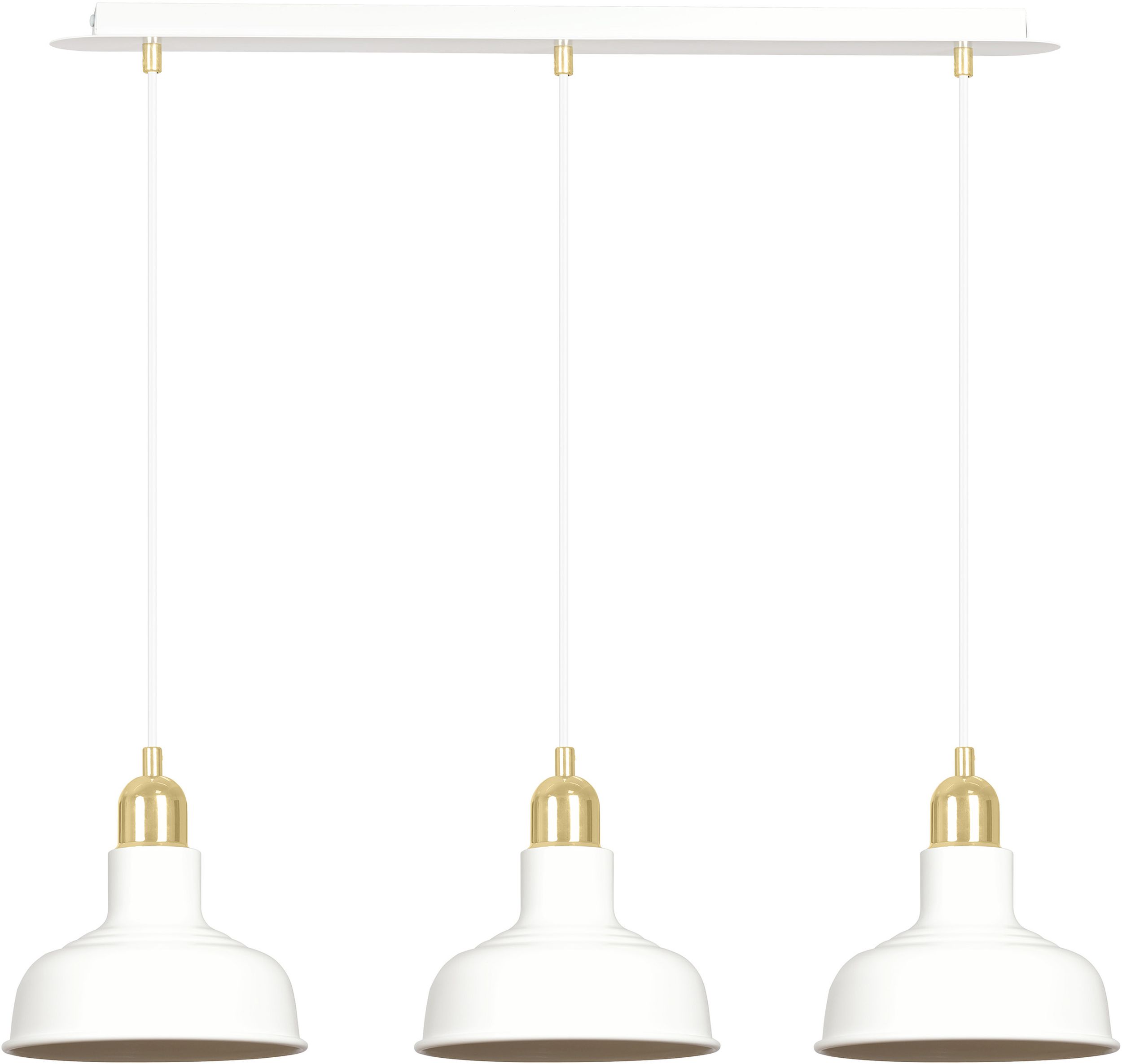 Darmowa Dostawa - Lampa wisząca 3x15 W biała-złota Emibig Ibor 10433