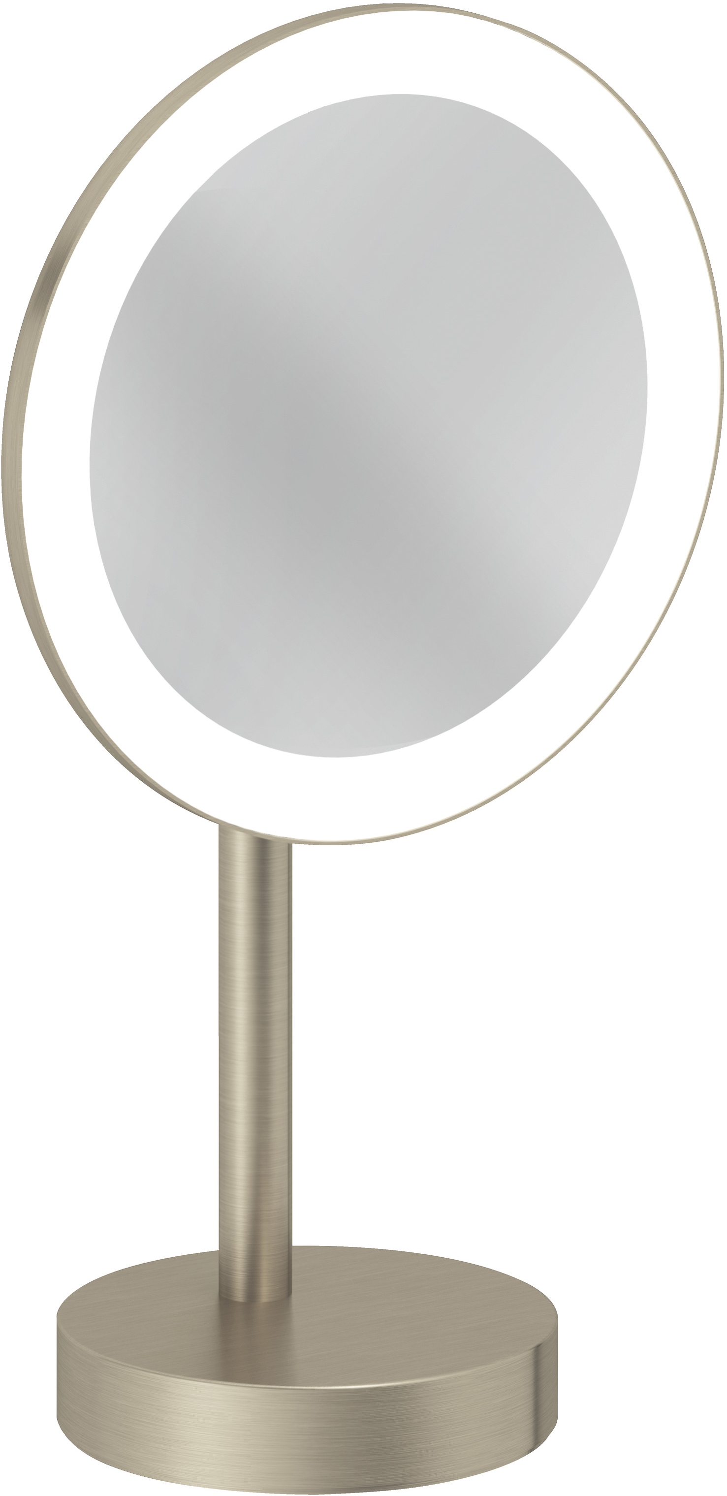 Darmowa Dostawa - Lusterko kosmetyczne 20.2x35.5 cm okrągłe z oświetleniem nikiel Kludi Vela R 58995N5F