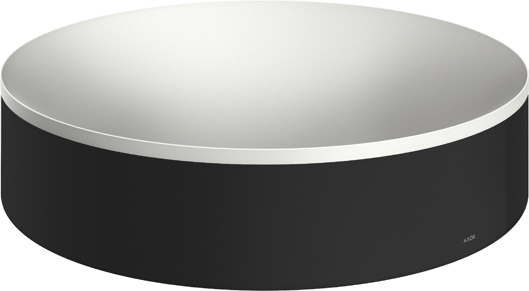 Darmowa Dostawa - Umywalka 40x40 cm okrągła nablatowa biała-dwukolorowa-czarna Axor Suite 42001670