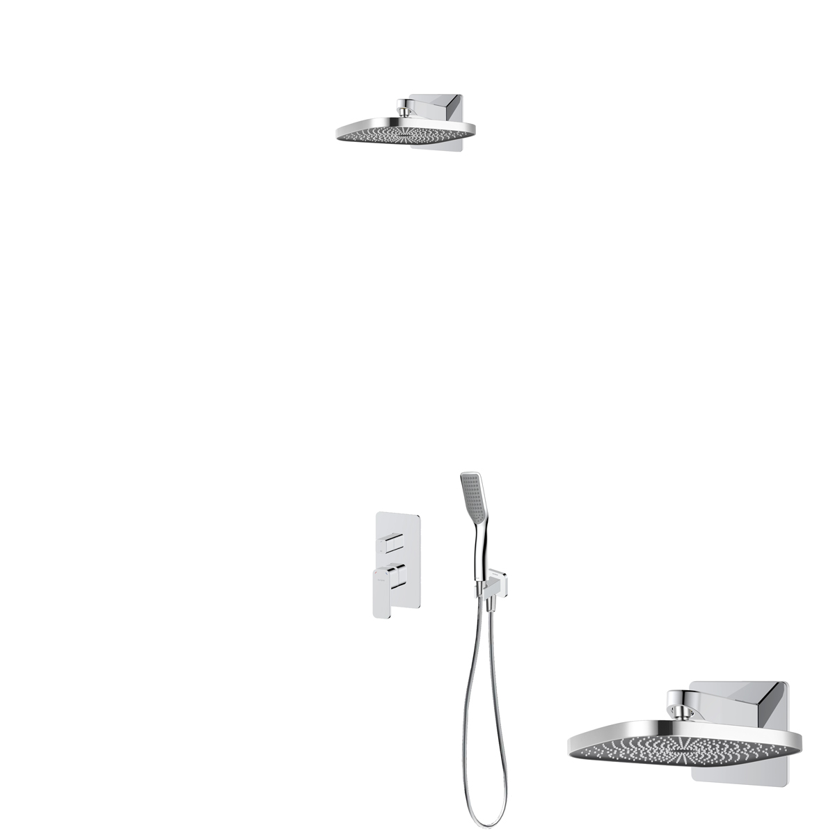 Darmowa Dostawa - Zestaw wannowo-prysznicowy podtynkowy z deszczownicą chrom Oltens Hadsel 36043100