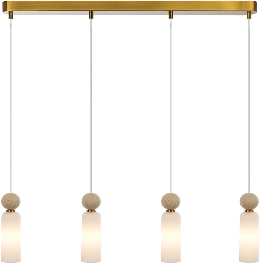 Darmowa Dostawa - Lampa wisząca 4x40 W złota Italux Santos PND953314BRSS