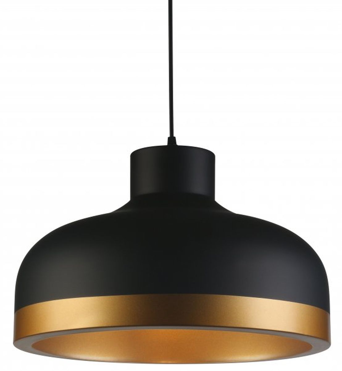 Darmowa Dostawa - Lampa wisząca 1x40 W czarna-złota GTV Goldi OSGOLD211DEC