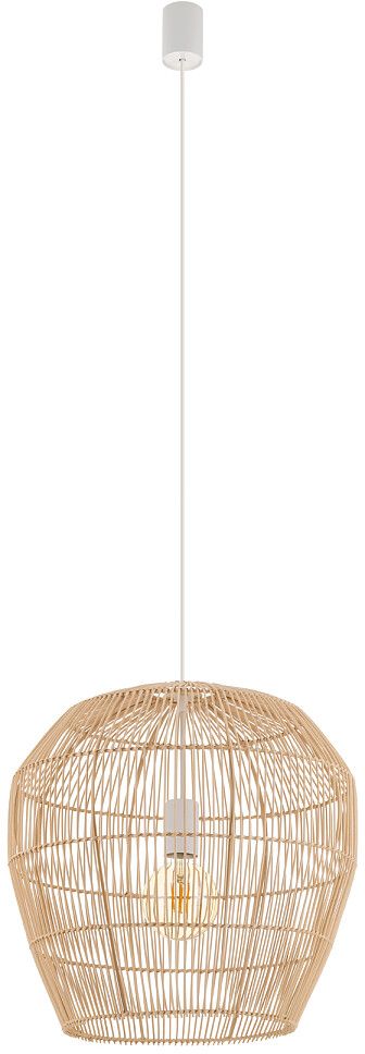 Darmowa Dostawa - Lampa wisząca 1x25 W biała-drewno Nowodvorski Lighting Haiti 11163