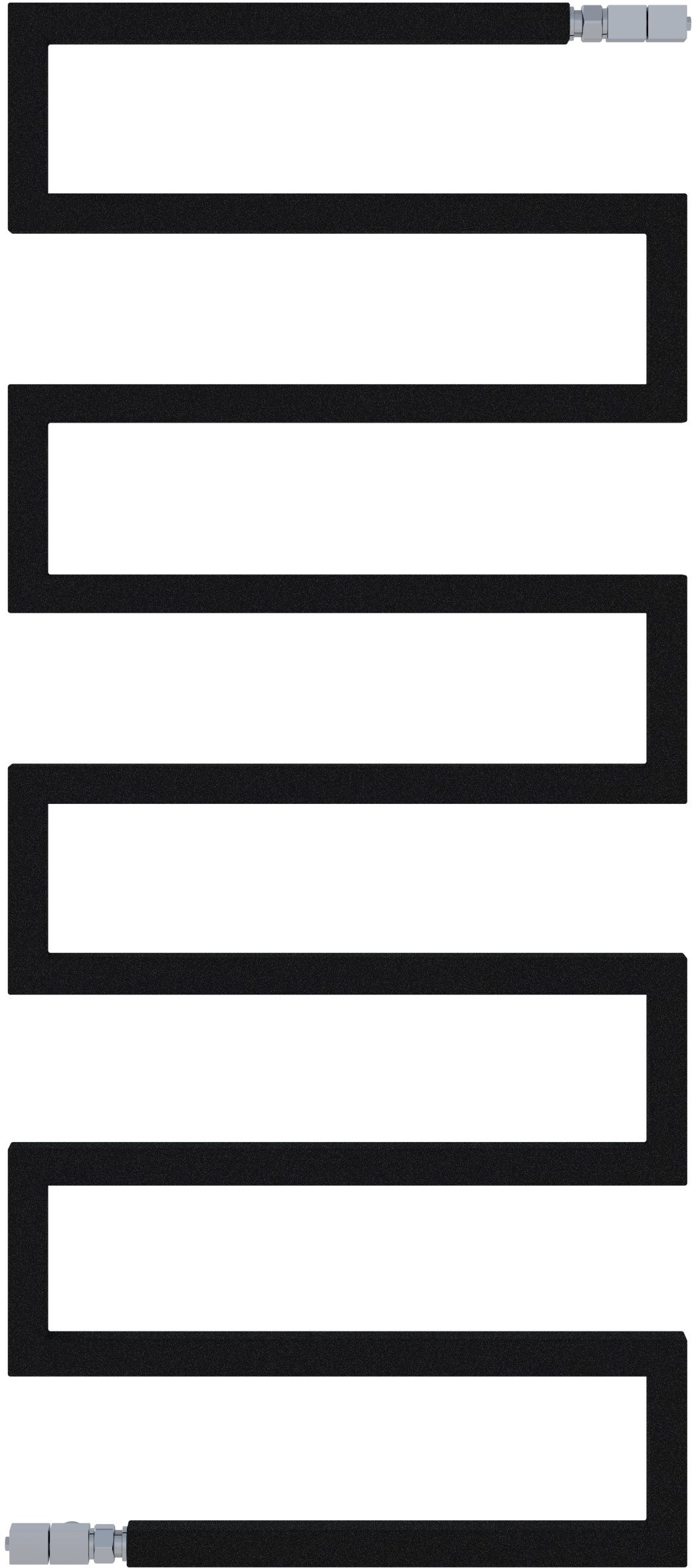 Darmowa Dostawa - Grzejnik łazienkowy dekoracyjny 115x50 cm czarny Radox Serpentine RXSR002T1150500