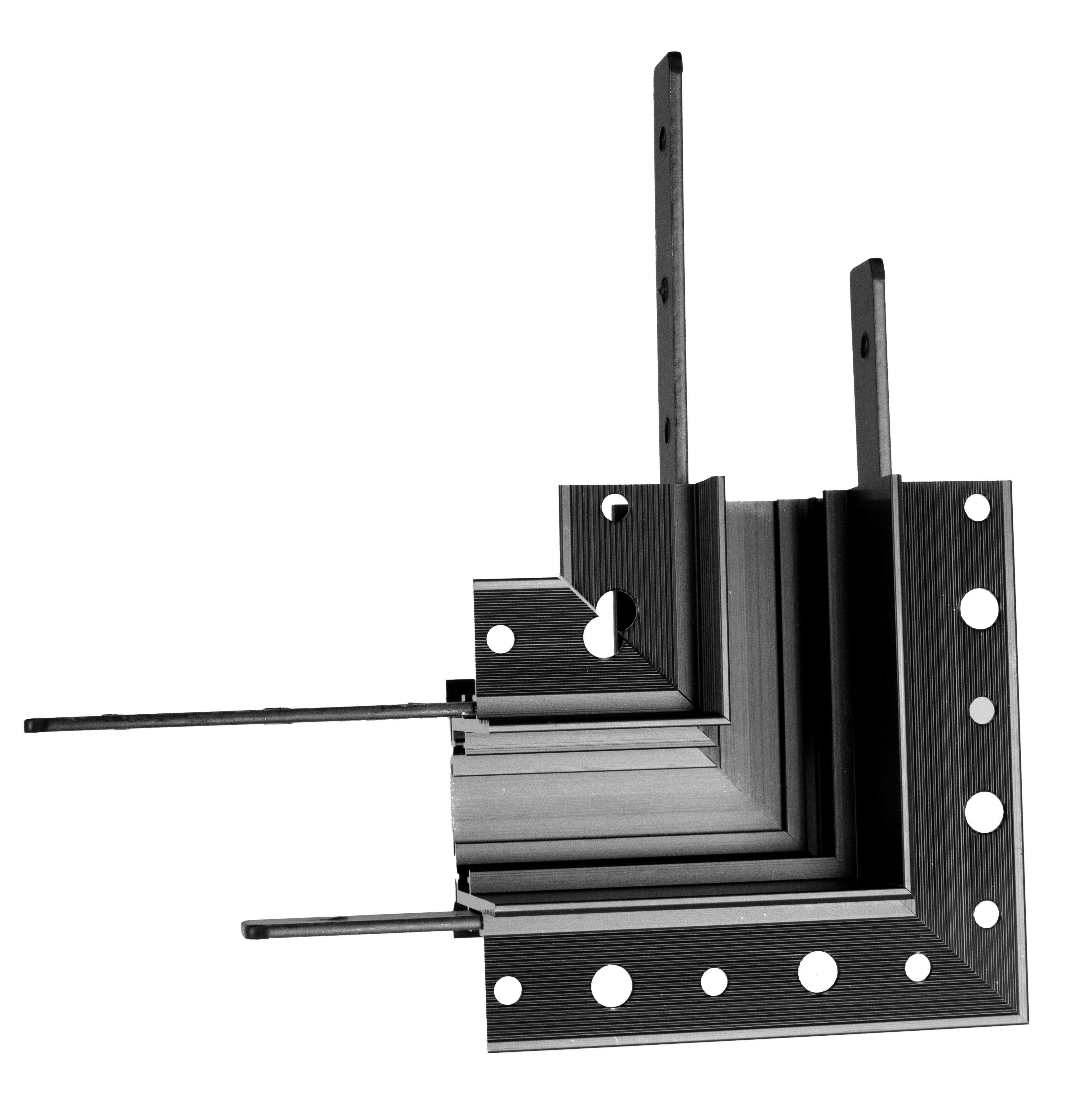 Darmowa Dostawa - Kątownik x W czarny MaxLight Magnetic MT0008