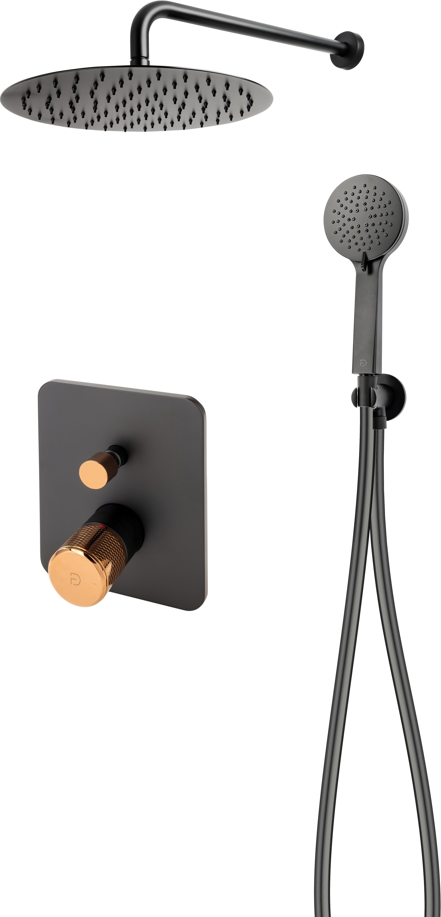 Darmowa Dostawa - Zestaw prysznicowy podtynkowy czarny FDesign Ardesia FD1ARD7PSET125