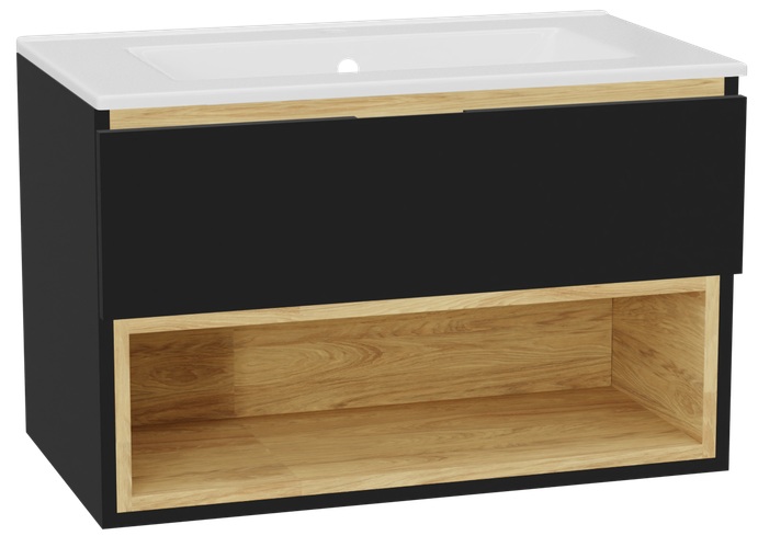 Darmowa Dostawa - Umywalka z szafką 81 cm czarną Excellent Tuto 2.0 MLEX2171K800136BKBK