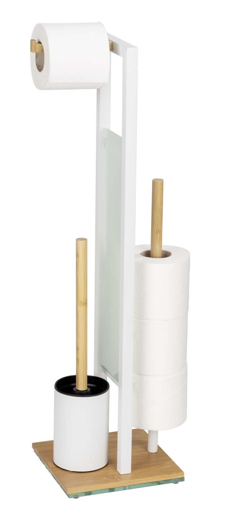 Darmowa Dostawa - Stojak na papier toaletowy ze szczotką WC biały Wenko Rivalta 26214100