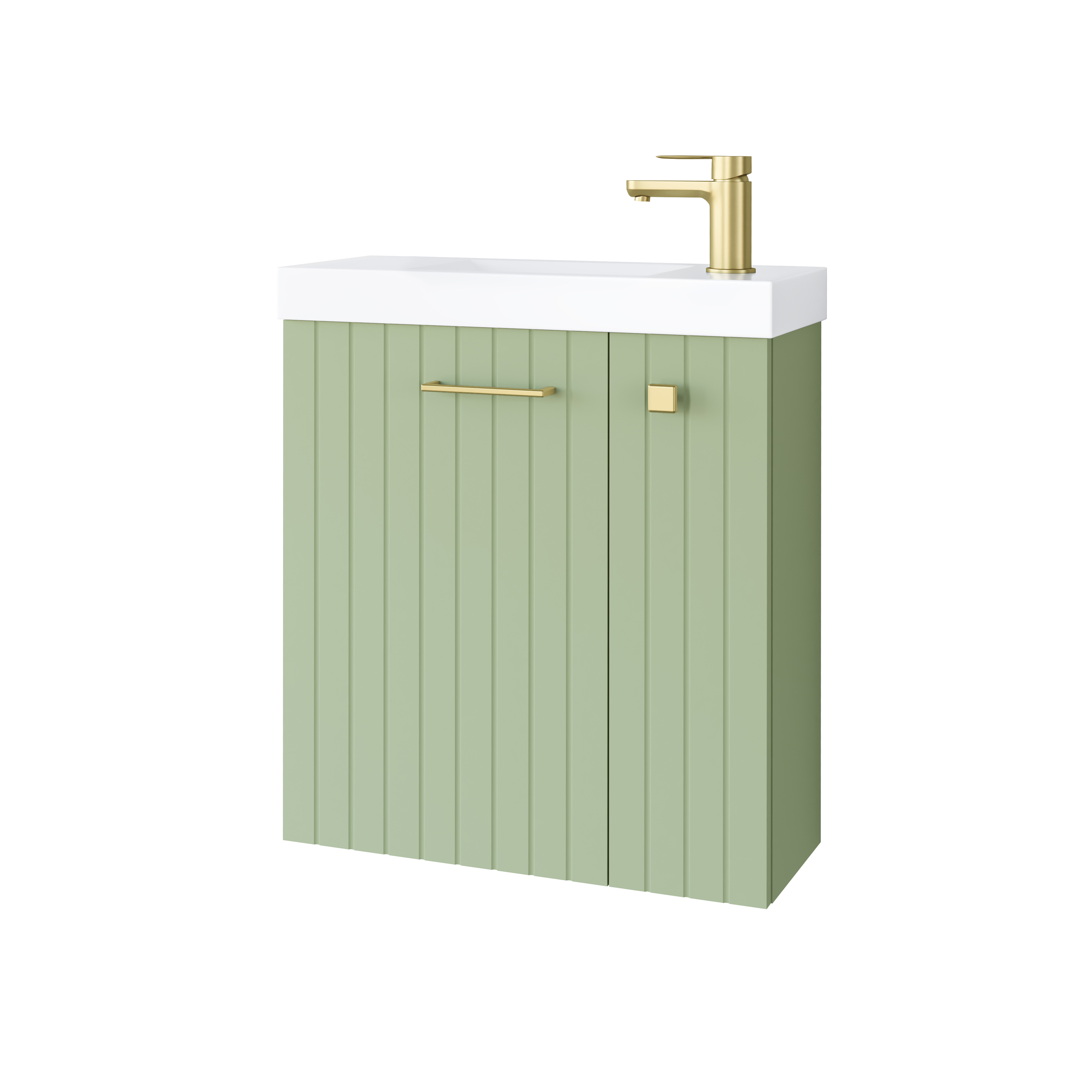 Darmowa Dostawa - Umywalka z szafką i uchwytami 55 cm zieloną Uptrend Nook 010SU5505TR41366