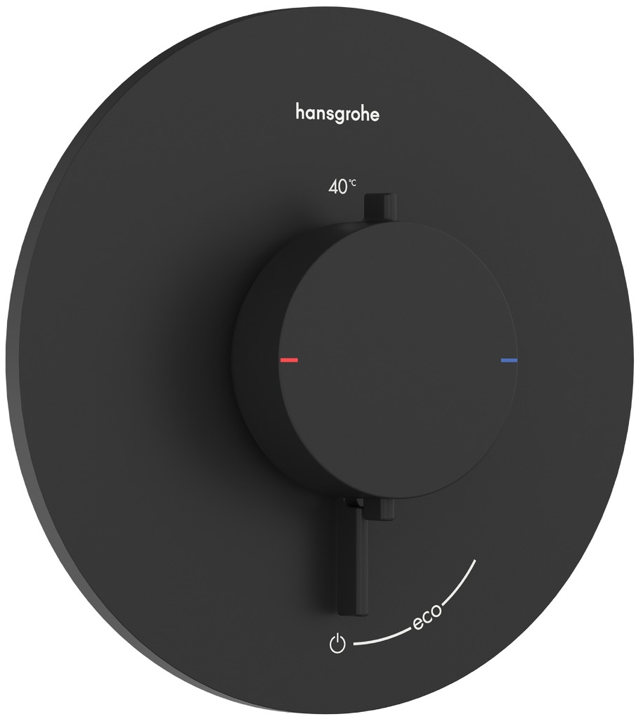Darmowa Dostawa - Bateria prysznicowa podtynkowa z termostatem czarna Hansgrohe Ecostat Comfort S 33714670