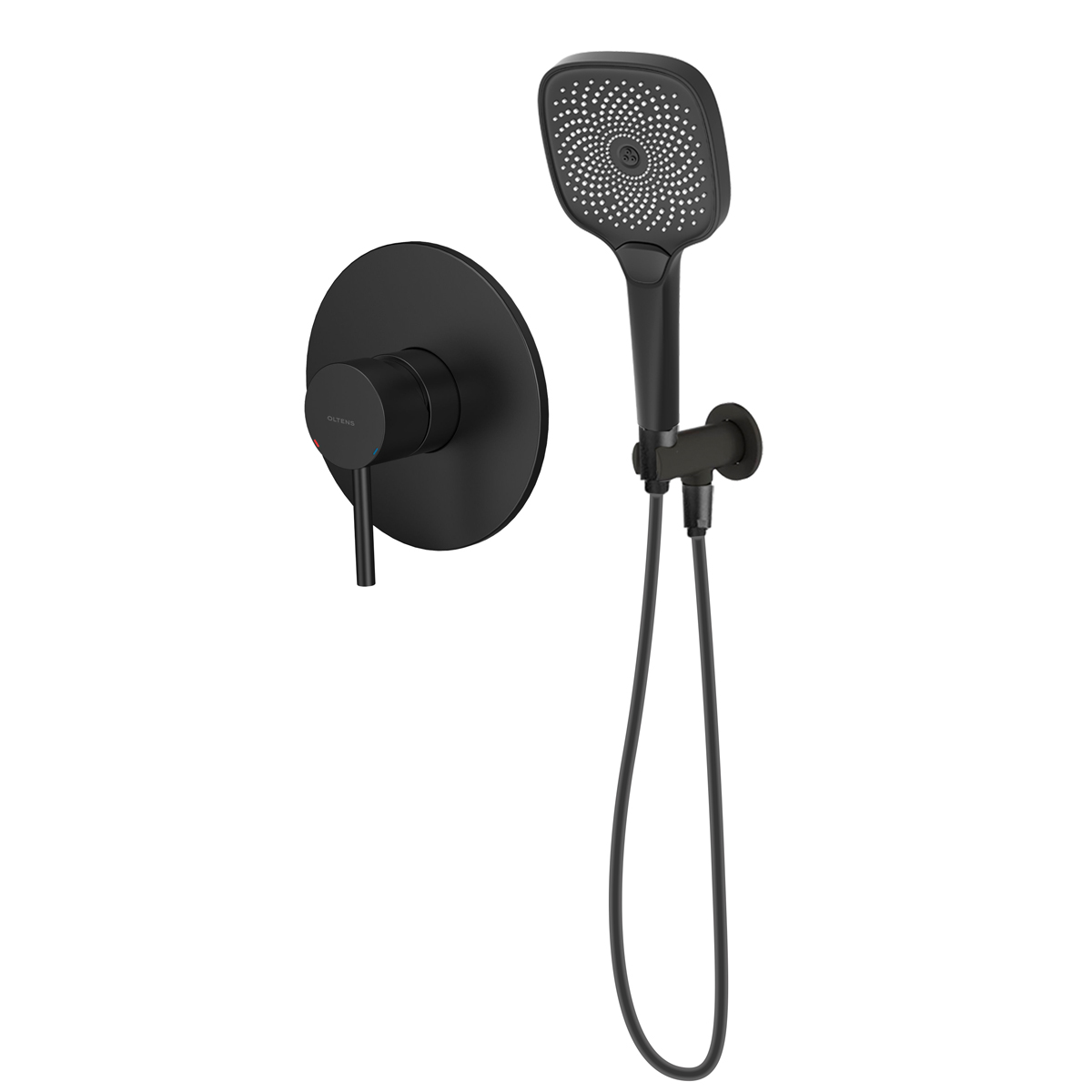 Darmowa Dostawa - Zestaw prysznicowy podtynkowy czarny mat Oltens Molle 36031300