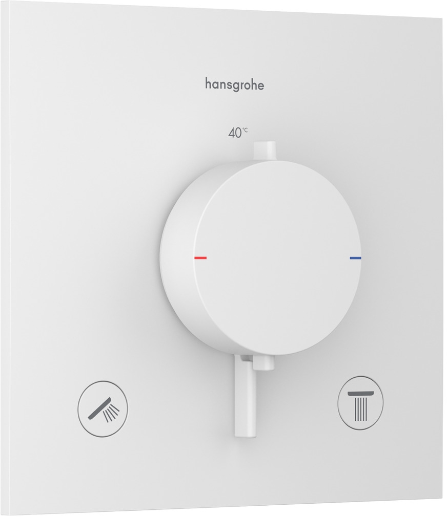 Darmowa Dostawa - Bateria wannowo-prysznicowa podtynkowa z termostatem biała Hansgrohe Ecostat Comfort E 33711700