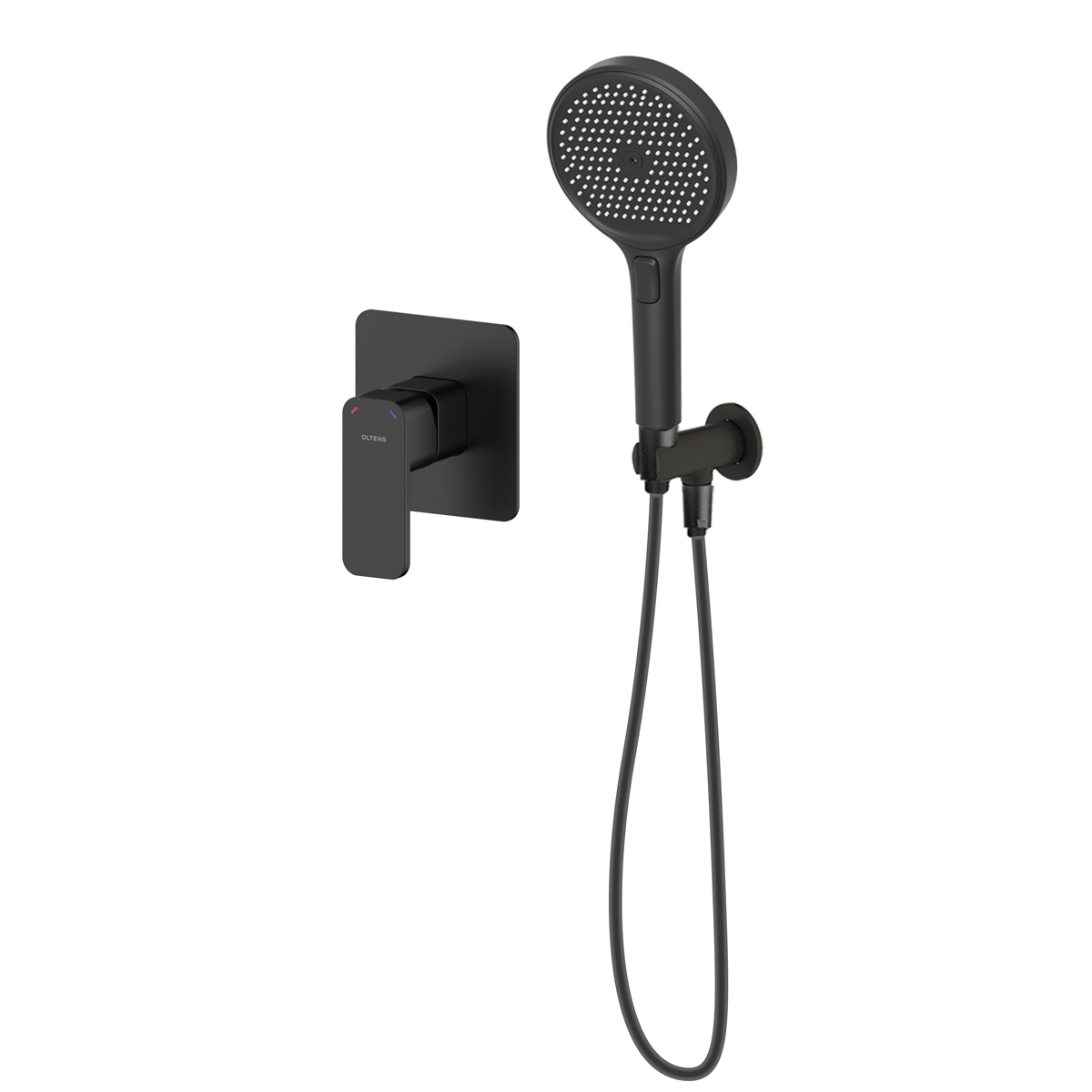Darmowa Dostawa - Zestaw prysznicowy podtynkowy czarny mat Oltens Hadsel 36038300