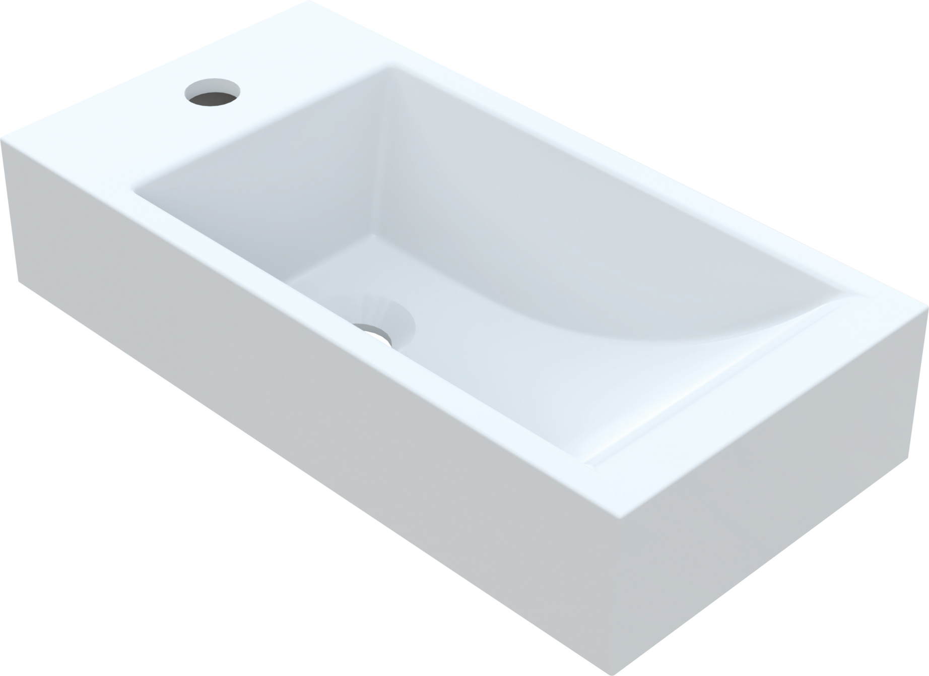 Darmowa Dostawa - Umywalka 50.2x25.2 cm prostokątna wpuszczana biała Vayer Apus 0500250113101X0