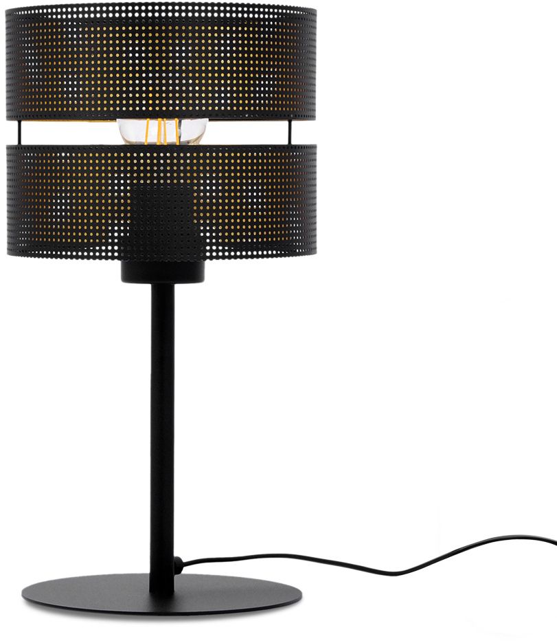 Darmowa Dostawa - Lampa stołowa 1x40 W czarna-złota Kaja Zimbo K5226