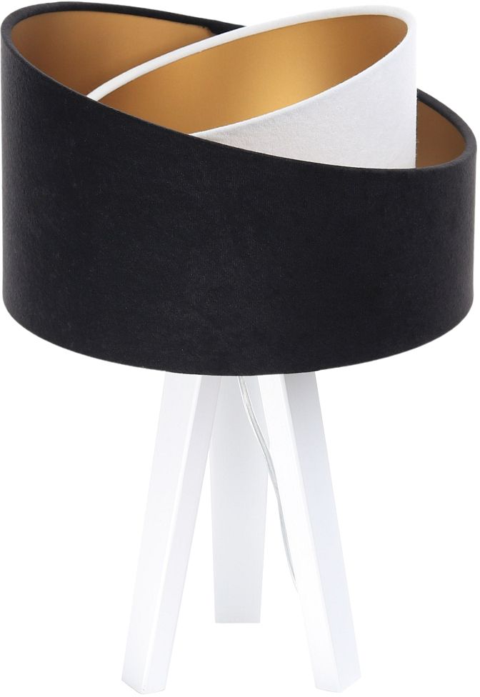 Darmowa Dostawa - Lampa stołowa 1x60 W biała-czarna-złota BPS Koncept Galaxy 060S025W