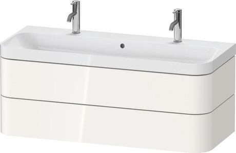 Darmowa Dostawa - Umywalka z szafką 117.5 cm białą Duravit Happy D.2 Plus HP4379O22220000