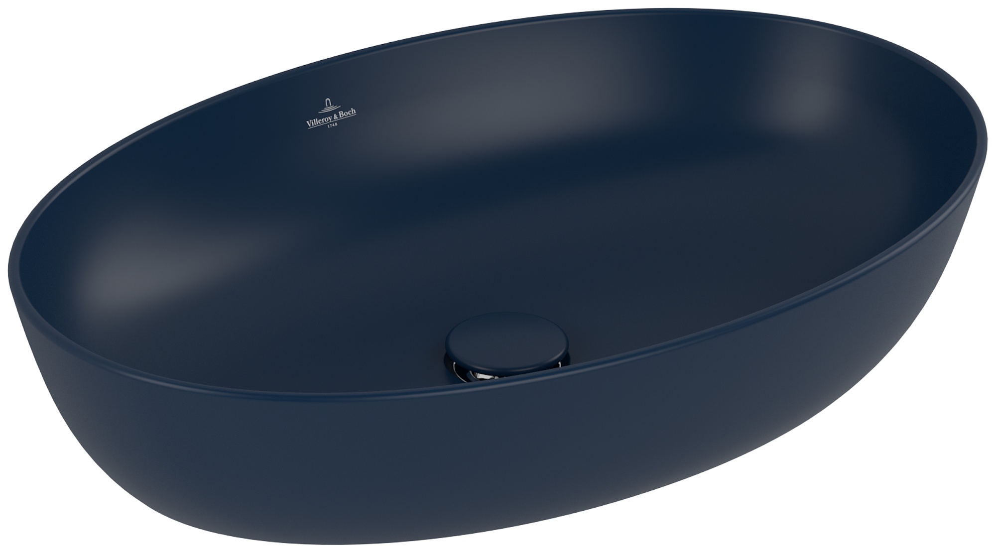 Darmowa Dostawa - Umywalka 61x41 cm owalna nablatowa niebieska Villeroy & Boch Artis 419861R6