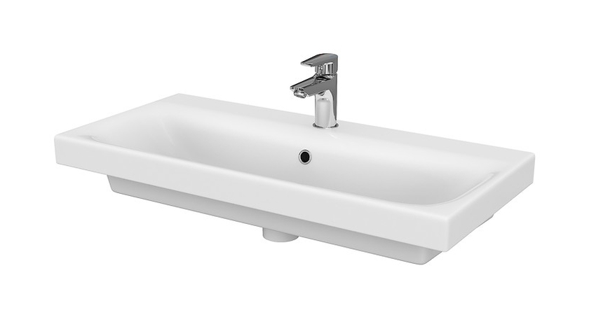 Darmowa Dostawa - Umywalka 80x38 cm prostokątna ścienna-meblowa biała Cersanit Moduo K116012