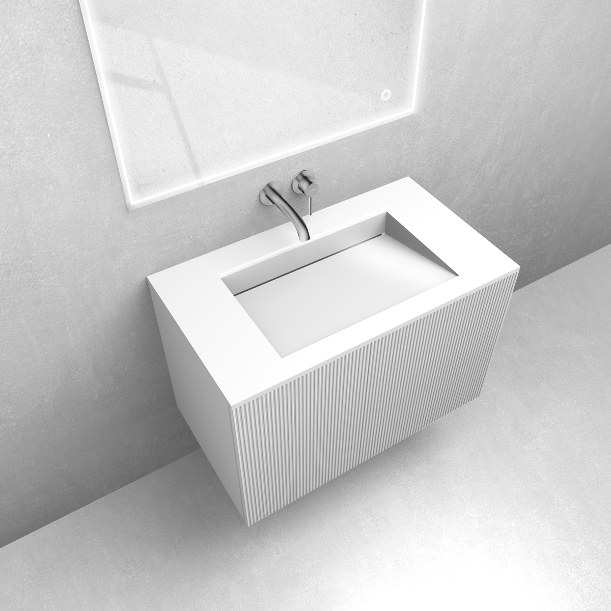 Darmowa Dostawa - Umywalka z szafką 80 cm białą Oltens Lun 68750000