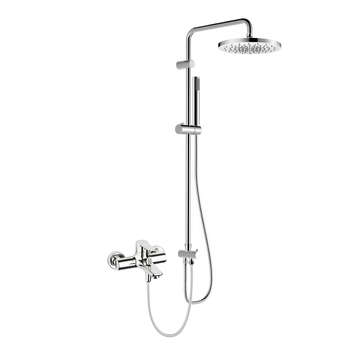 Darmowa Dostawa - Zestaw wannowo-prysznicowy ścienny z deszczownicą chrom Oltens Jog 36080100