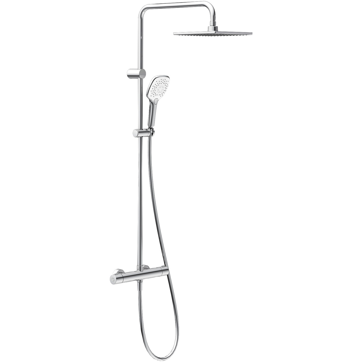 Darmowa Dostawa - Zestaw prysznicowy ścienny termostatyczny z deszczownicą chrom Oltens Atran 36501100