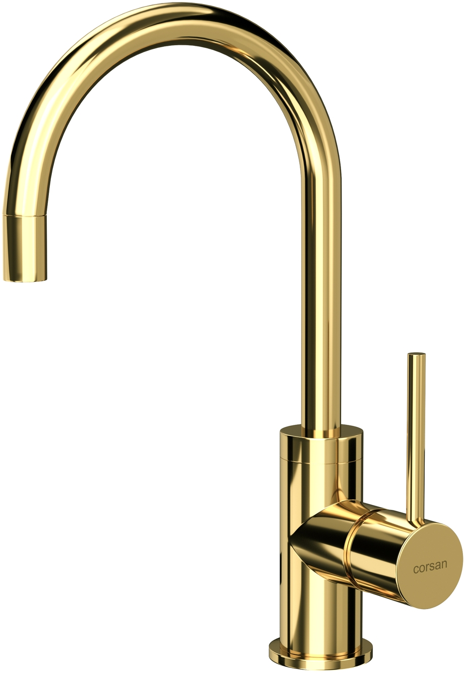 Darmowa Dostawa - Bateria umywalkowa stojąca złota Corsan Lugo CMB7522GL