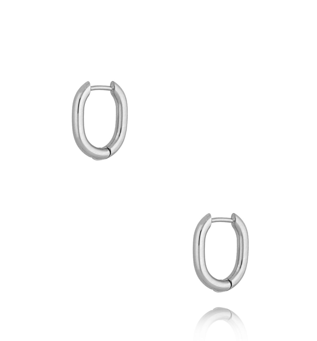 Kolczyki srebrne owalne małe Tamala KSA0935