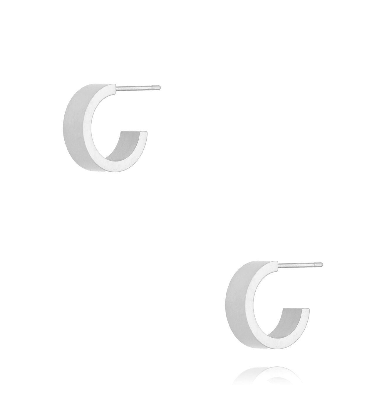 Kolczyki srebrne kółka Doha - By Dziubeka