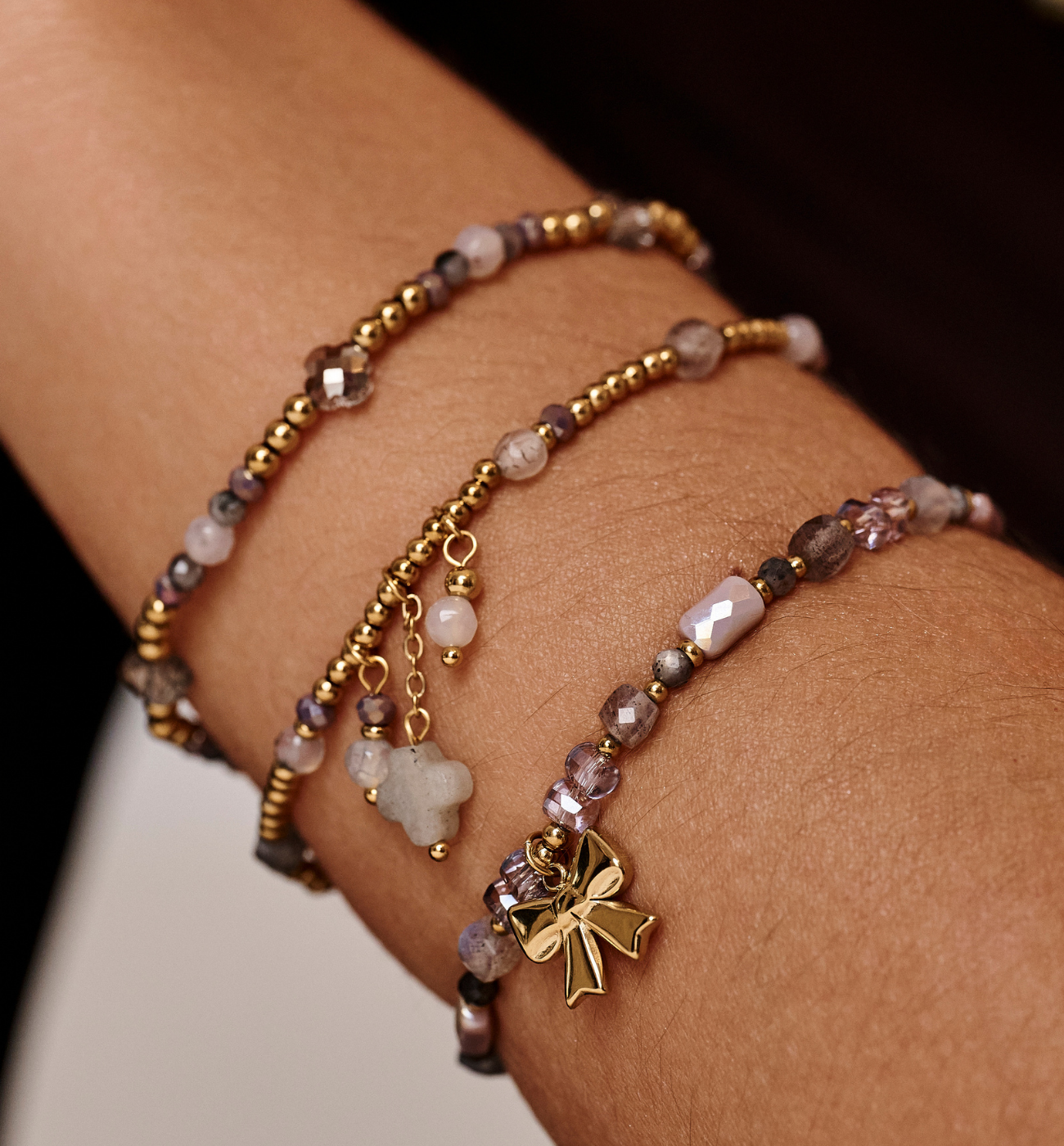 Zestaw bransoletek z naturalnych kamieni ZN0143