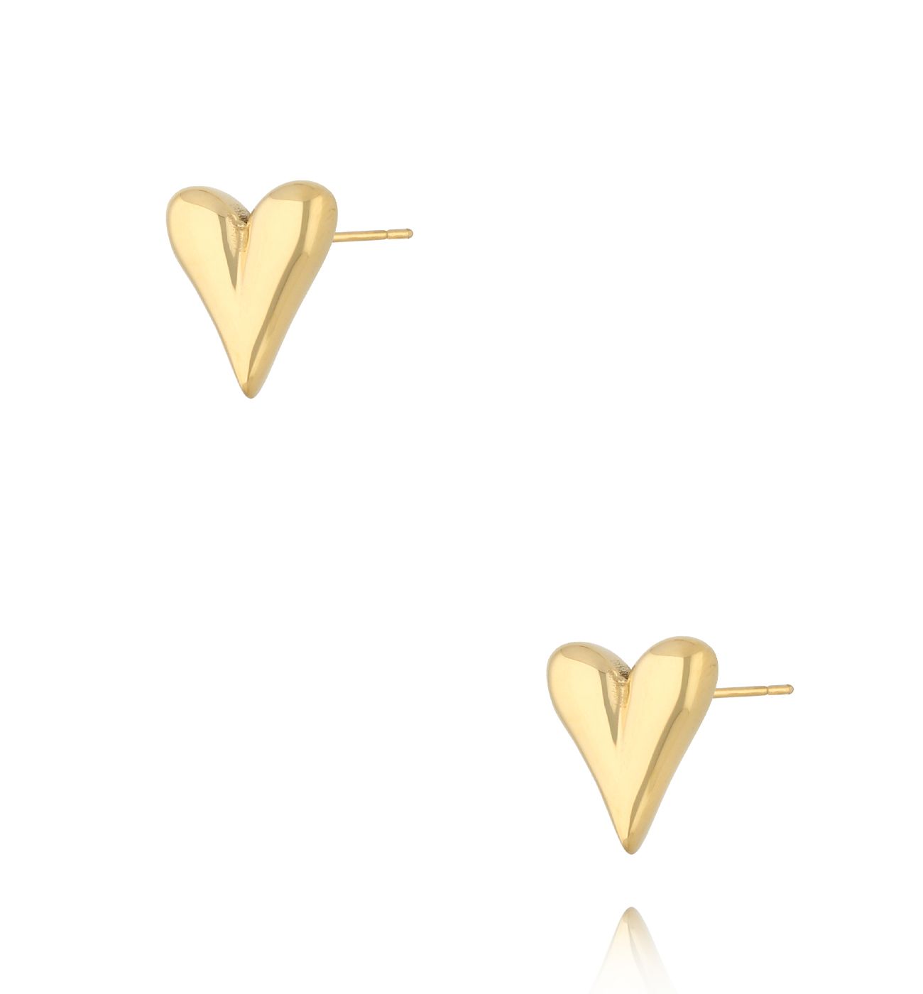 Kolczyki serca złote - By Dziubeka