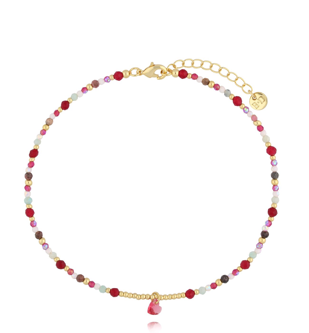 Bransoletka na nogę kolorowa B - By Dziubeka