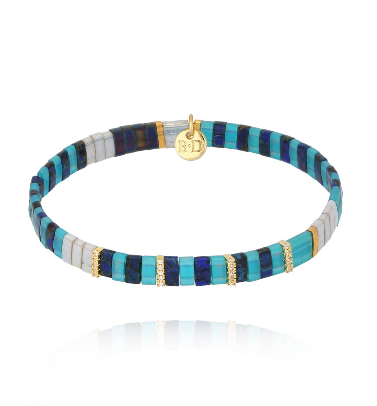 Bransoletka turkusowo granatowa Yummy - By Dziubeka