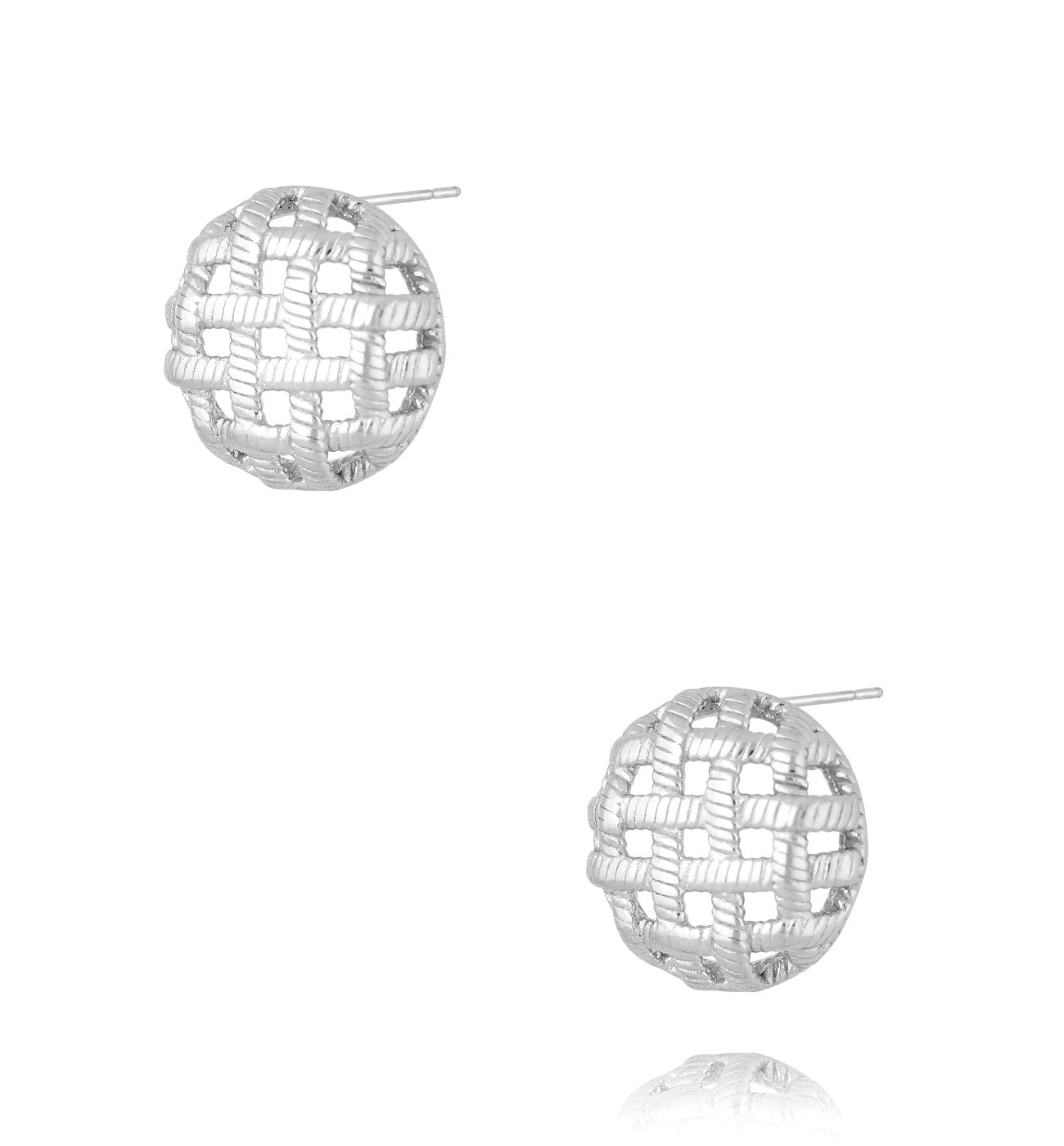 Kolczyki ażurowe srebrne okrągłe Timeless Beauty - By Dziubeka