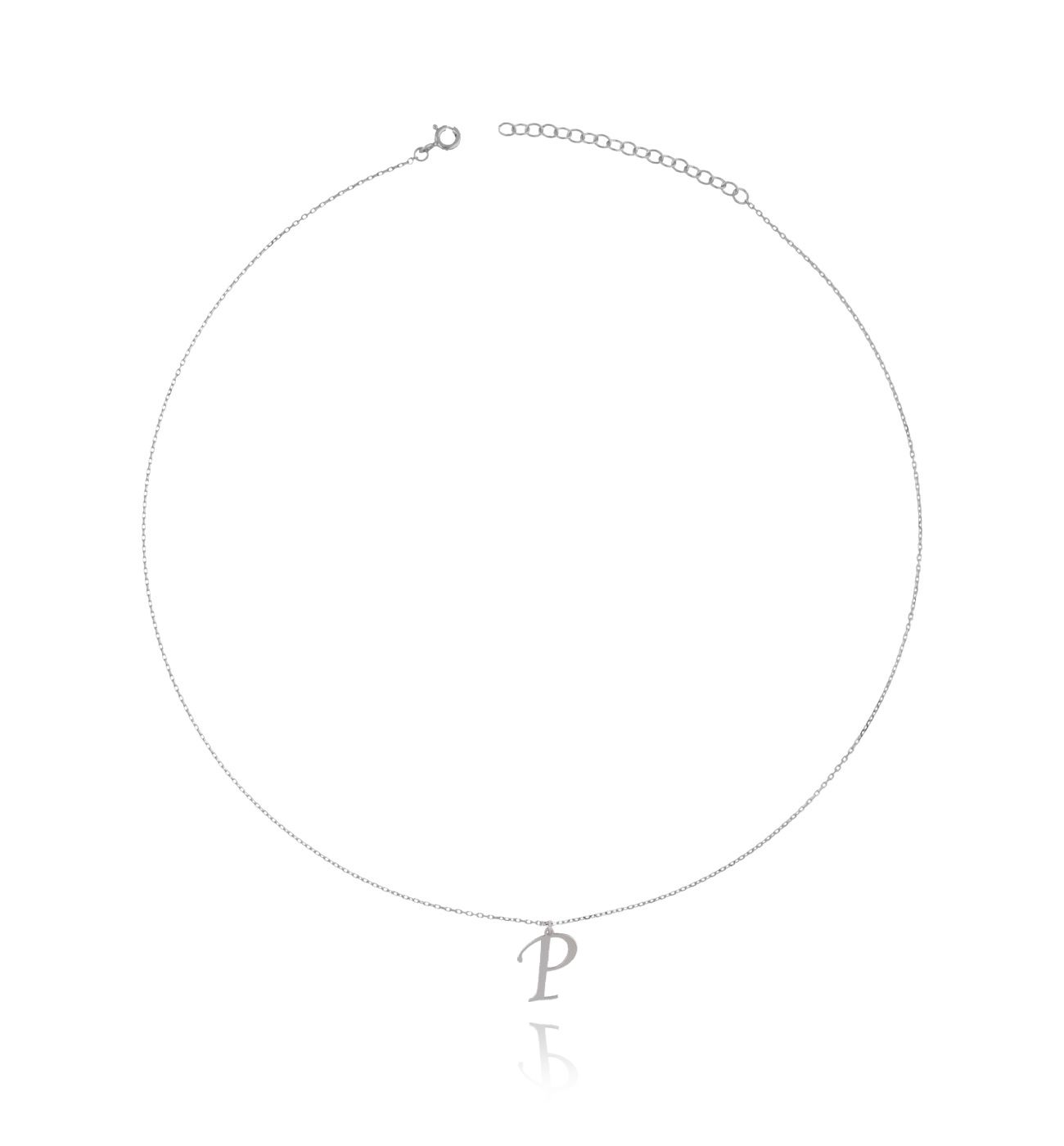 Naszyjnik srebrny z literką P NAT0150