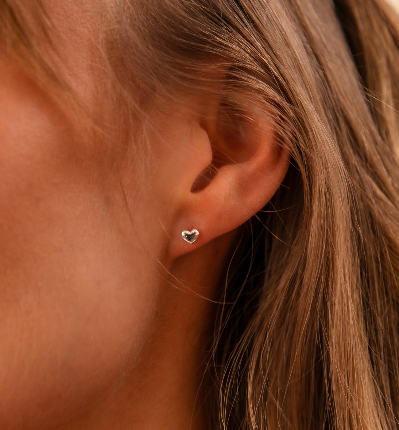 Kolczyki serca srebrne KGG0009