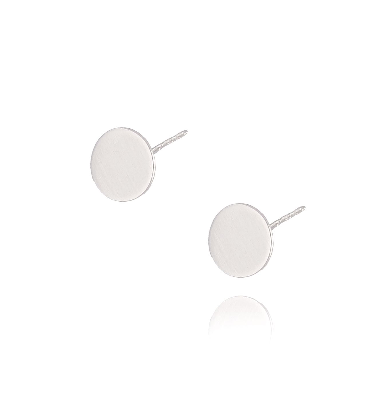 Kolczyki srebrne dyski szczotkowane KSE0049