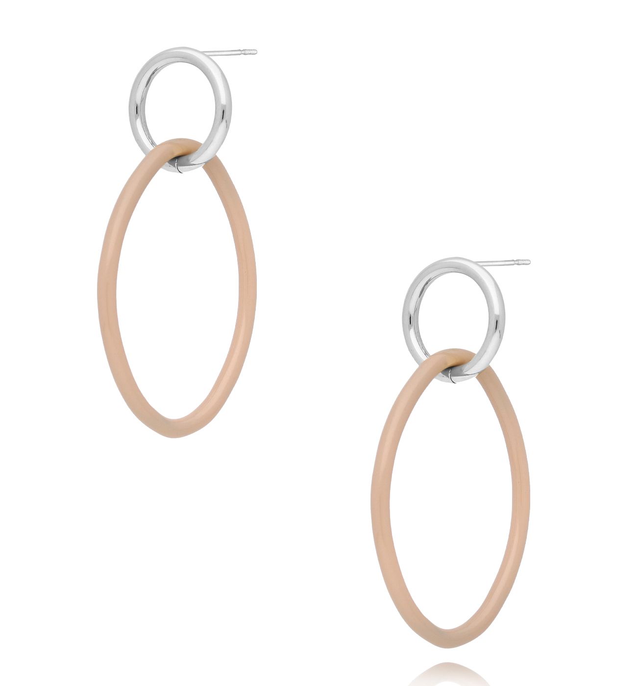 Kolczyki beżowo srebrne Dream Earrings KSA1507