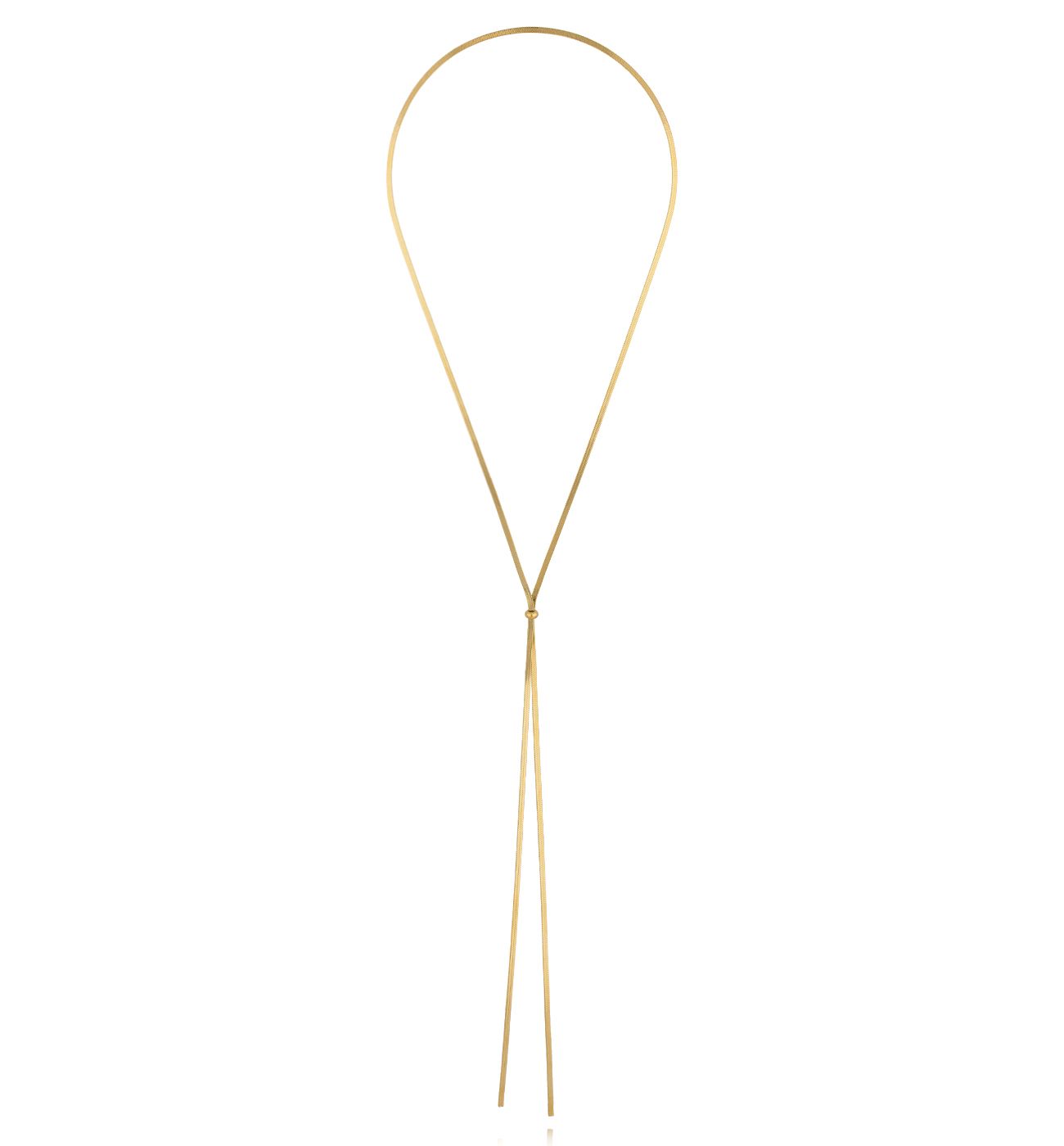 Naszyjnik żmijka z krawatką złota NSY0613 - By Dziubeka