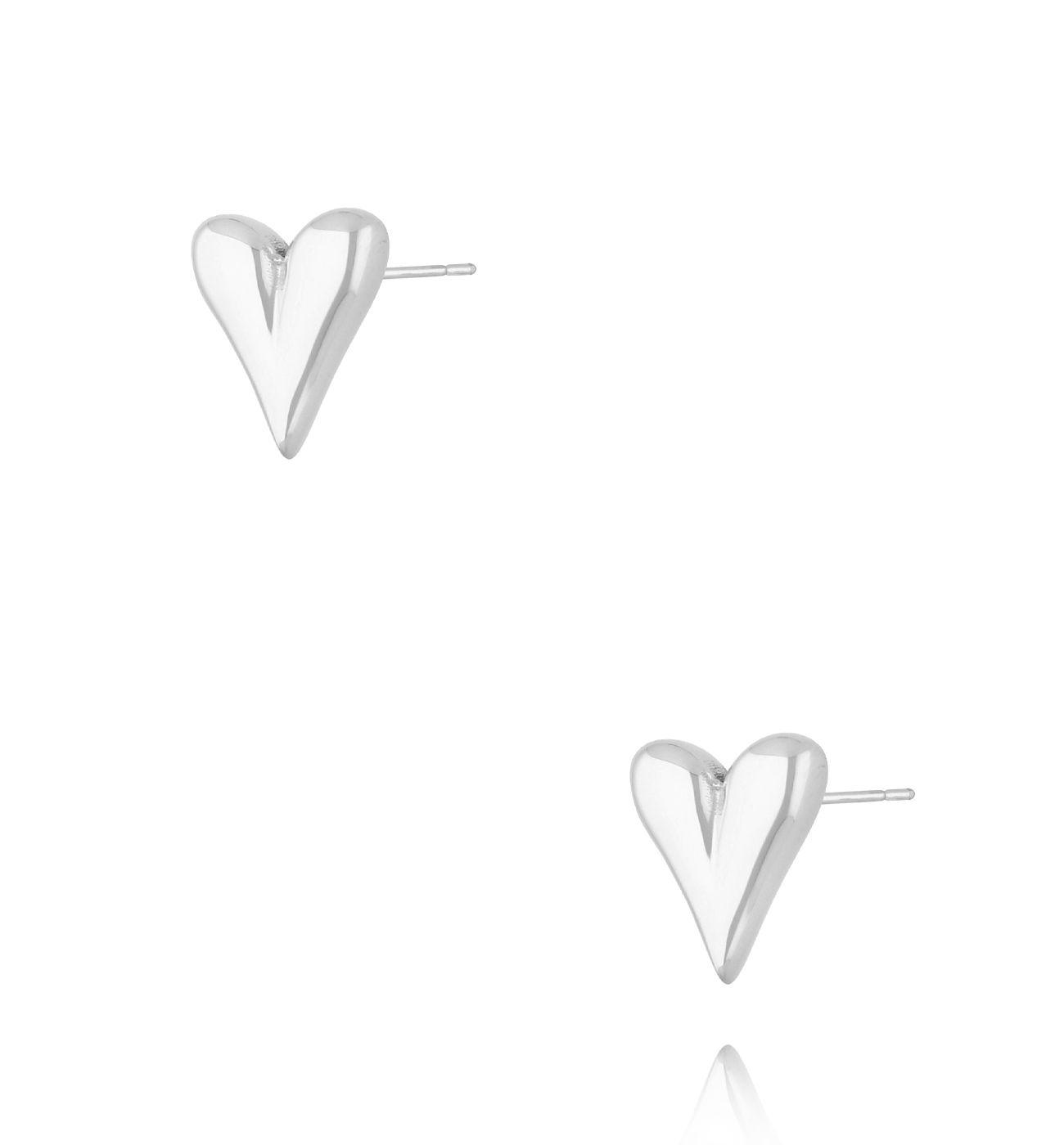 Kolczyki serca srebrne KSA2182
