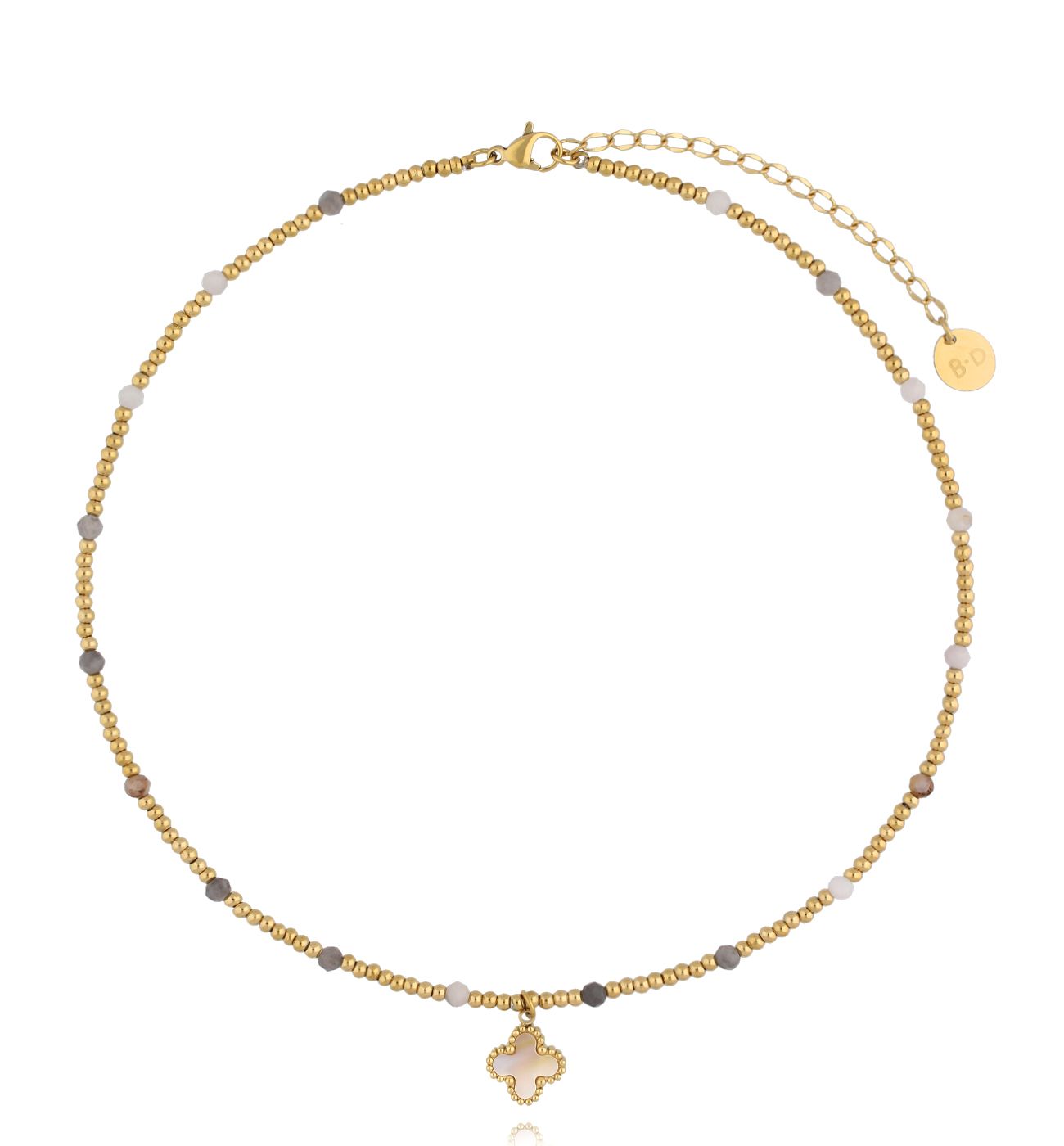 Naszyjnik złoty z koniczynką NTW1401