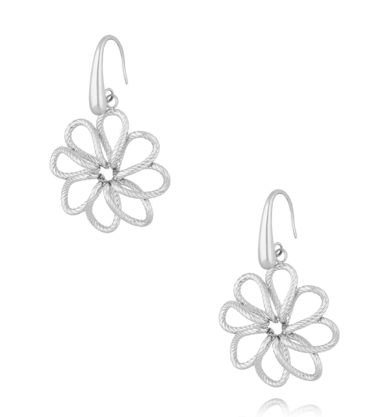 Kolczyki kwiatki srebrne KSA2250