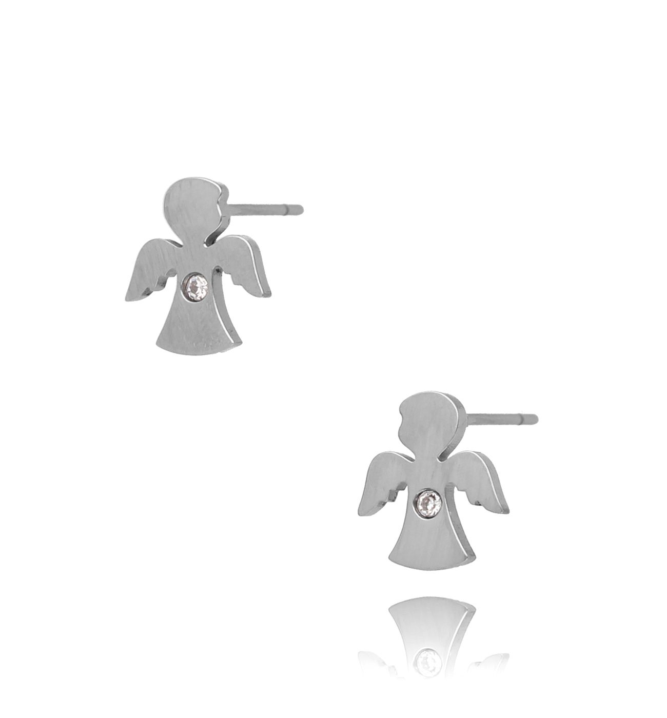 Kolczyki srebrne aniołki ze stali szlachetnej KSA0212
